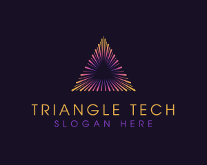 Triangle - Pyramid Triangle Burst logo design