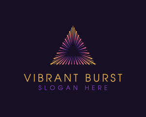 Pyramid Triangle Burst logo design