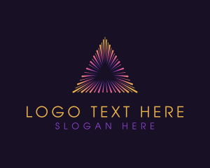 Triangle - Pyramid Triangle Burst logo design