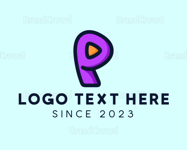 Video Player Letter P Logo