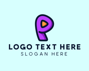 Video Player Letter P Logo