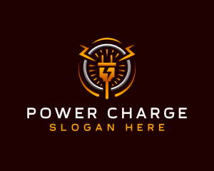 Electricity Power Plug logo design