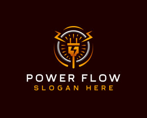 Electricity Power Plug logo design