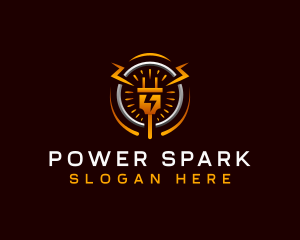 Electricity Power Plug logo design