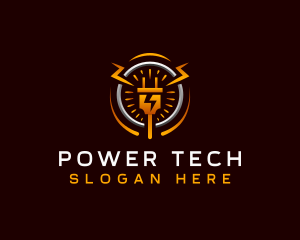 Electricity Power Plug logo design