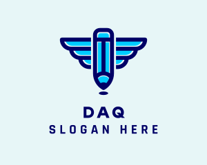 Writer - Pencil Wings Publisher logo design