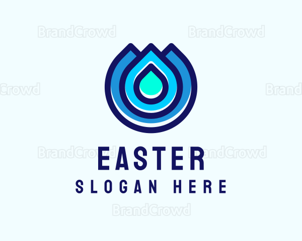 Water Droplet Wash Logo