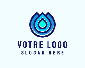 Rain - Water Droplet Wash logo design