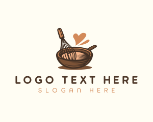 Bowl - Whisk Bakery Pot logo design