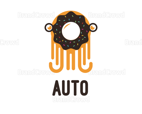 Octopus Donut Creature Logo