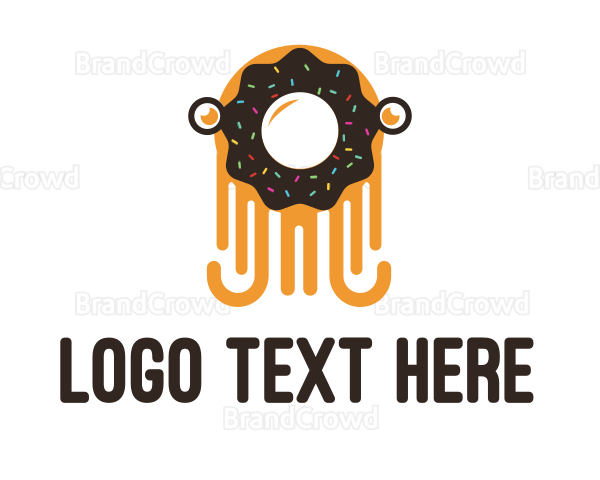 Octopus Donut Creature Logo