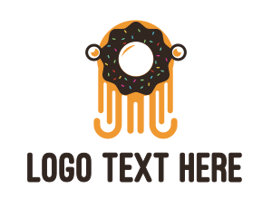 Octopus Donut Creature Logo