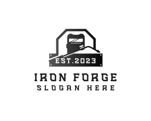 Welding Mask Iron Fabrication logo design