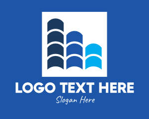 Structure - Blue Roof Tiles logo design