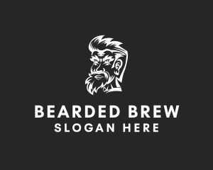 Bearded Man Barber  logo design