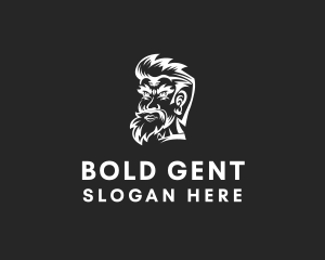 Bearded Man Barber  logo design