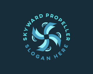 Wind Ventilation Propeller logo design