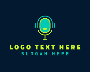 Vlog - Audio Mic Headphones logo design
