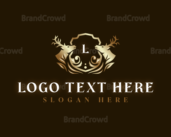 Luxury Shield Deer Logo