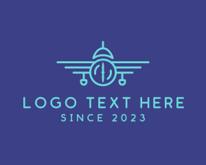 Transportation - Airplane Line Art Transport logo design