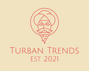 Turban - Turban Man Pizza logo design