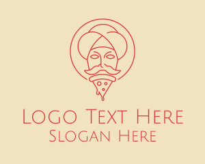 Turban Man Pizza Logo