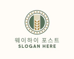 Wheat Farm Badge logo design