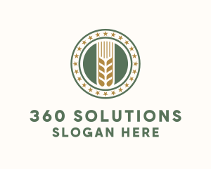 Wheat Farm Badge logo design