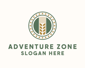 Wheat Farm Badge logo design