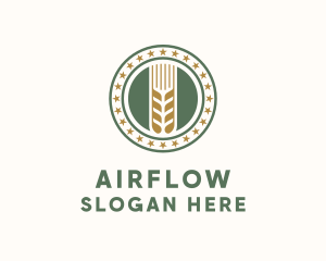 Wheat Farm Badge logo design