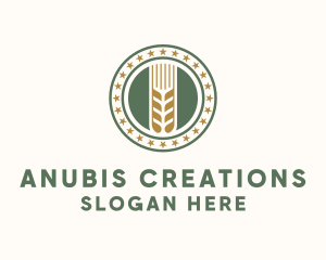 Wheat Farm Badge logo design