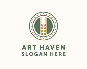 Wheat Farm Badge logo design