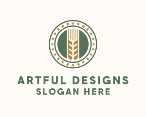 Wheat Farm Badge logo design