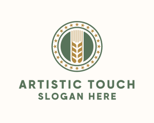 Wheat Farm Badge logo design