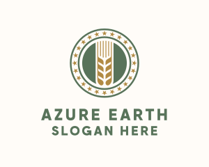 Wheat Farm Badge logo design