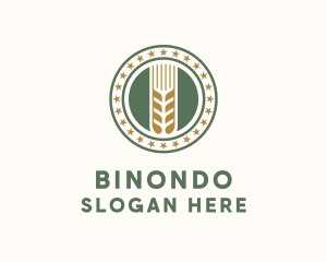 Farmer - Wheat Farm Badge logo design
