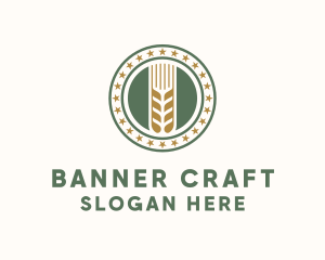 Wheat Farm Badge logo design