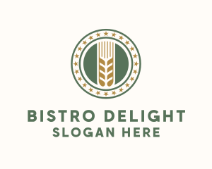 Wheat Farm Badge logo design