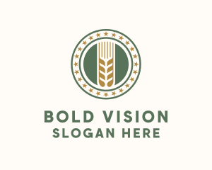 Wheat Farm Badge logo design