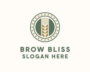 Wheat Farm Badge logo design