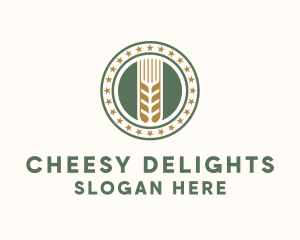 Wheat Farm Badge logo design