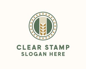 Wheat Farm Badge logo design