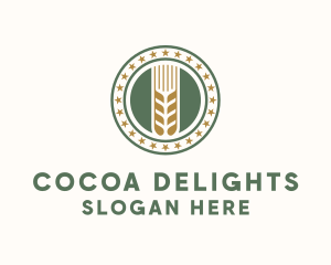 Wheat Farm Badge logo design