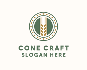 Wheat Farm Badge logo design