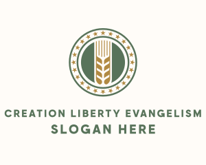 Wheat Farm Badge logo design