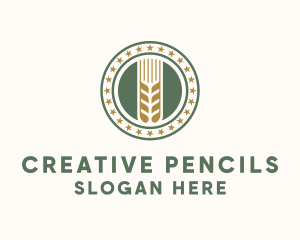 Wheat Farm Badge logo design