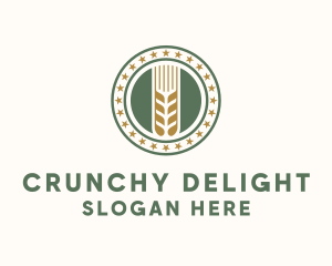 Cereal - Wheat Farm Badge logo design