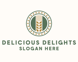 Wheat Farm Badge logo design