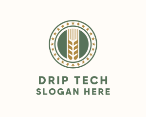 Wheat Farm Badge logo design