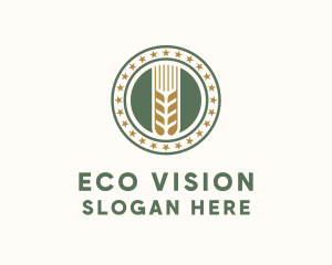 Wheat Farm Badge logo design